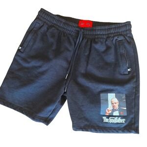 The Godfather‎ Shoe Palace Black Graphic Sweat Shorts Mens Size 2XL